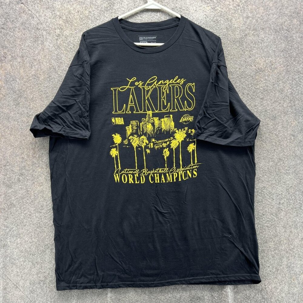 Los Angeles Lakers Shirt Mens 2XL Black NBA Basketball Bleacher Report Champs